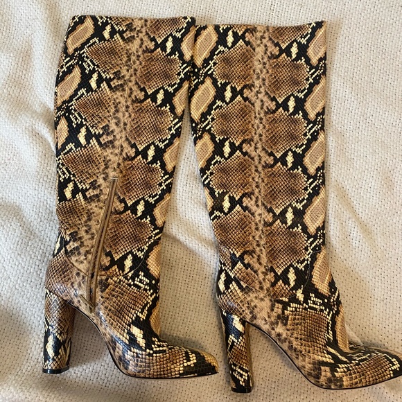ANTONIO MELANI Shoes - snake print tall boots heel boots